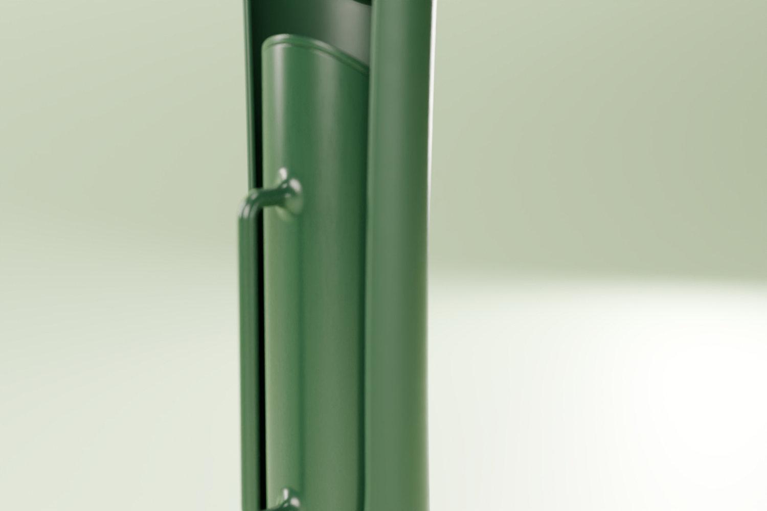 Close-up of the RainBloom pitcher handle in its window