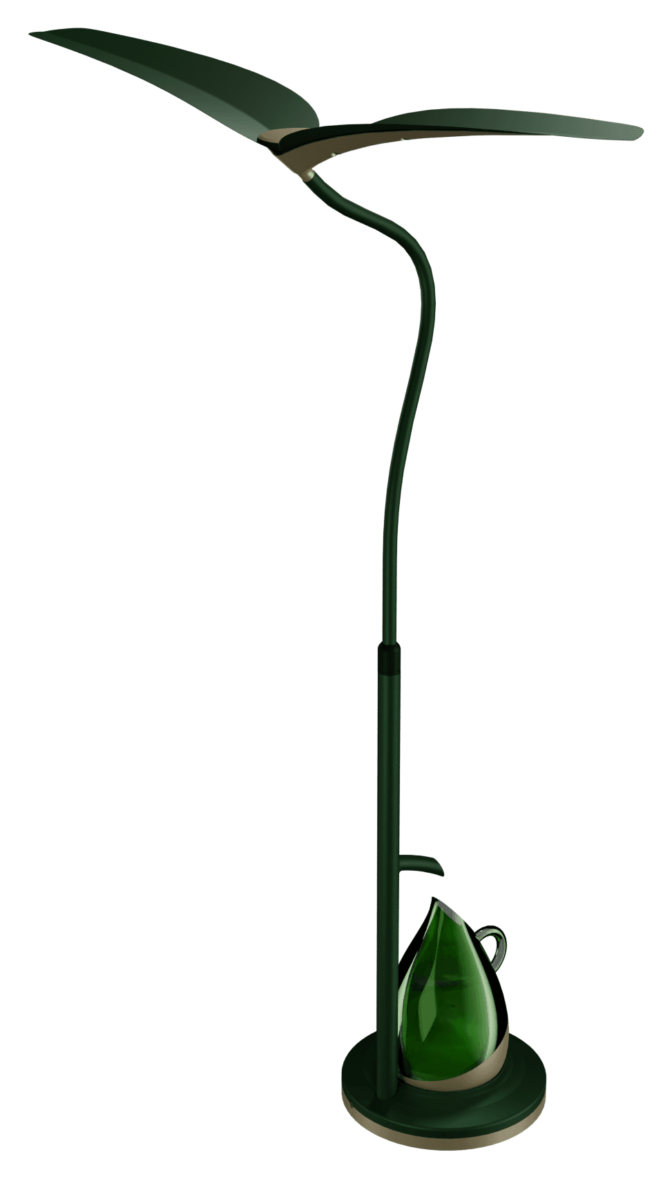 The full RainBloom Ultra stand, from weighted base to rain catchers